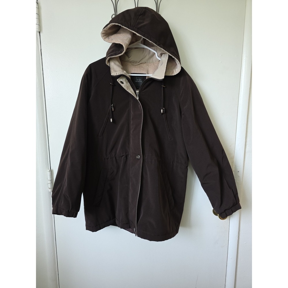 Braetan Women's Coat Jacket Large Lined Full Zip Hood Medium Weight Excellent